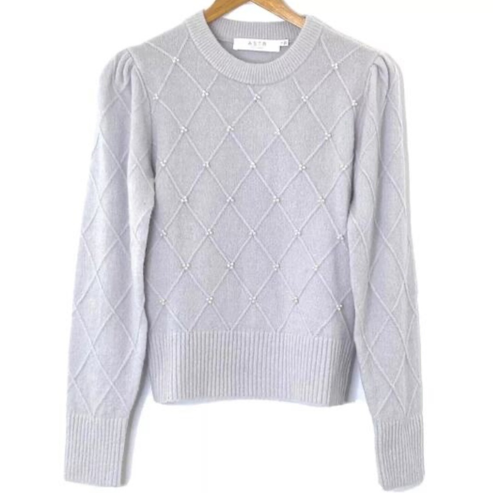 ASTR the label Women's Sweater with Pearl Accents